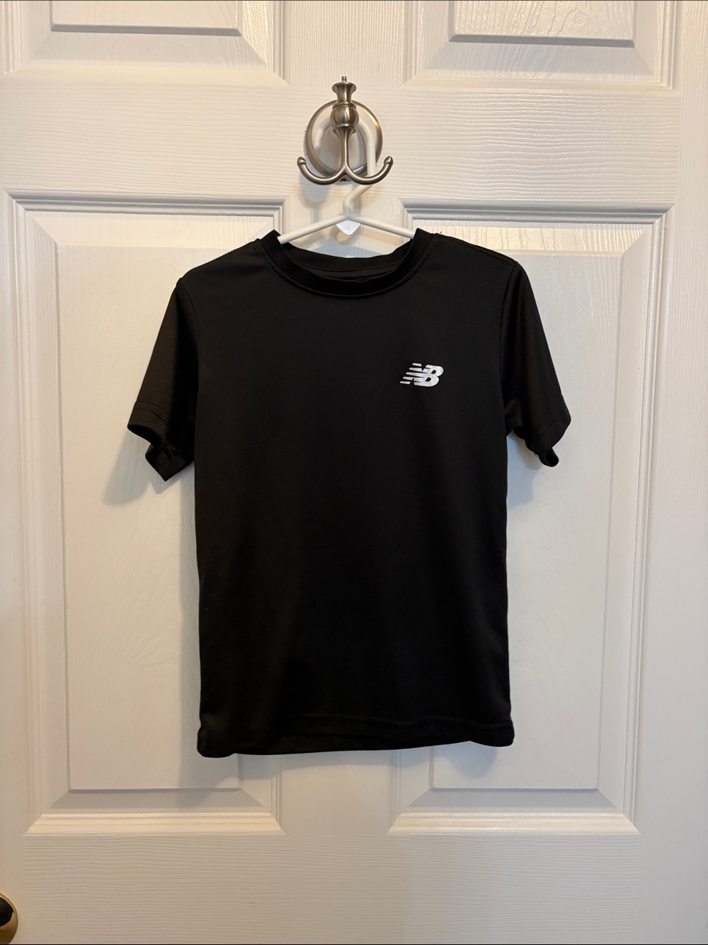 New Balance Black Short-Sleeve Athletic Tee with Logo